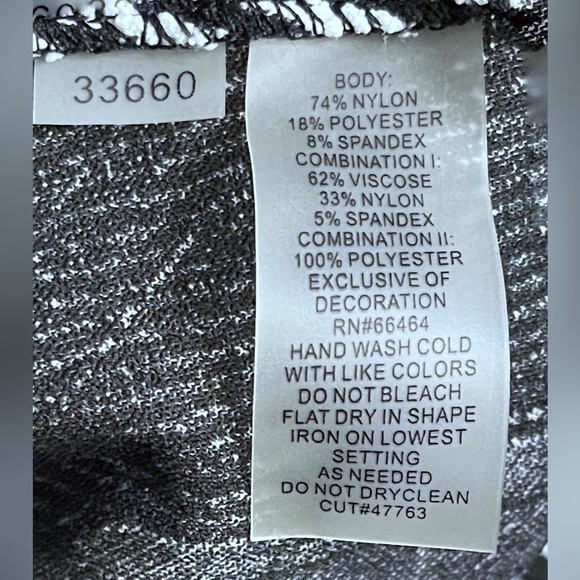 Julia Jordan White Black Geometric Fit Flare Knit Sleeveless MIDI Dress Size 10 - Picture 6 of 6